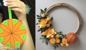 Creating a Decorative Flower Garland with a Basketball Design