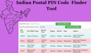 Indian Postal PIN Code Lookup Tool
