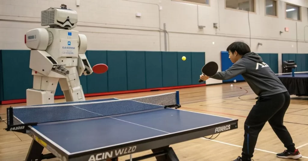 Table Tennis palying with robot